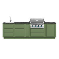 Модульная гриль-кухня BBQ Gourmet 500 зеленая с грилем NAPOLEON BIG-32