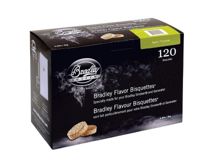 Древесные брикеты для копчения Bradley Smoker "Яблоня/Apple" (120 шт.)