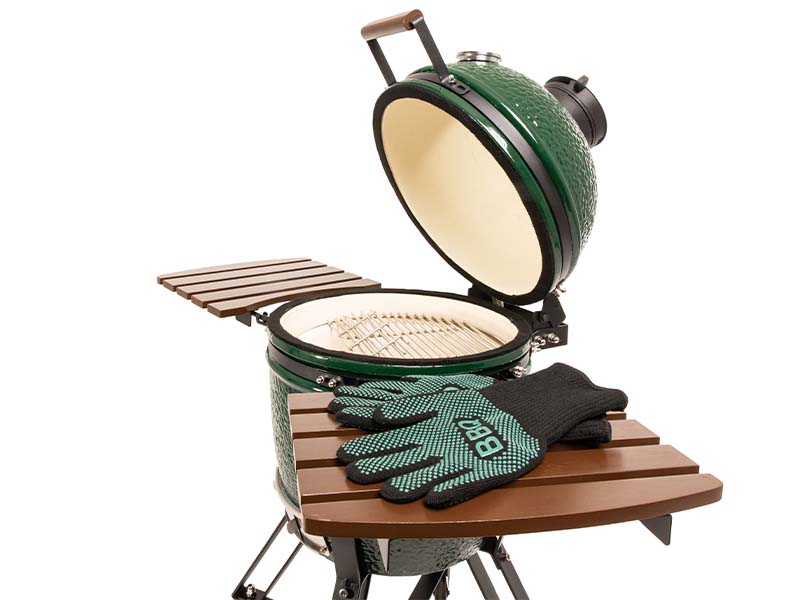 Перчатка-прихватка защитная зеленая, силикон+хлопок, BBQ (до 350°С) Green Kamado