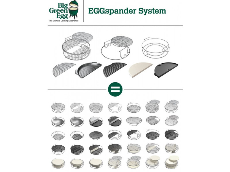 Набор многоуровневых стальных решеток для гриля Big Green Egg XL, 5 частей