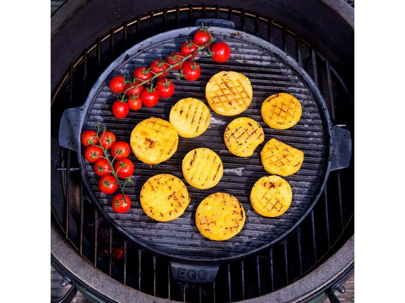 Сковорода чугунная планча, двусторонняя для Big Green Egg L (диаметр 35см)