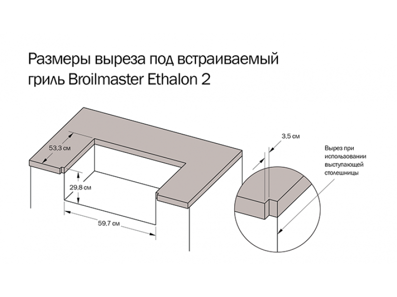 Встраиваемый газовый гриль Broilmaster Ethalon 2 (BSG262N)