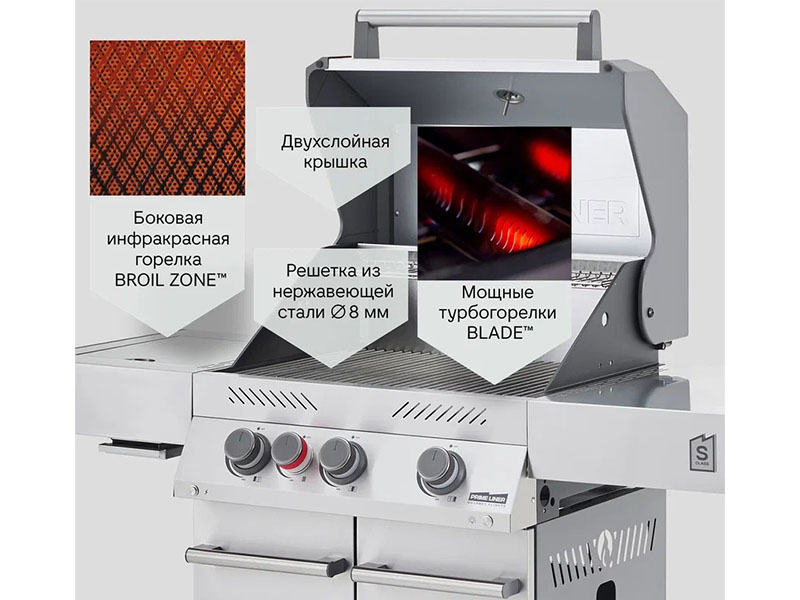 Газовый гриль PRIMELINER S class 3B (с ИК горелкой)