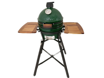 Печь Green Kamado II керамическая, S (решетка 34 см), высокая подставка, столики